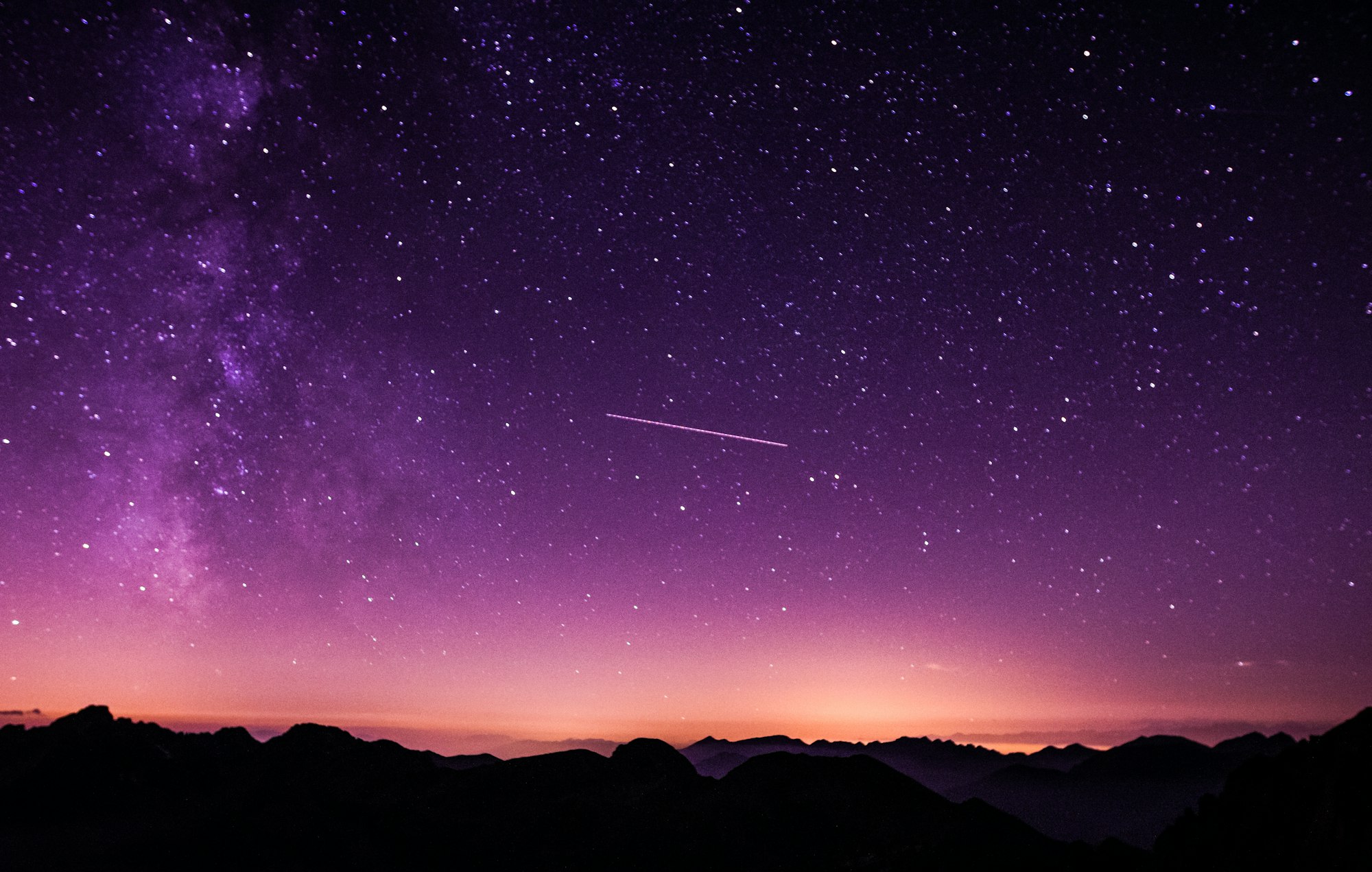 Night sky over dark water
